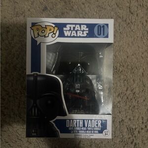 Funko Pop! Star Wars Darth Vader Figure - Black and Silver